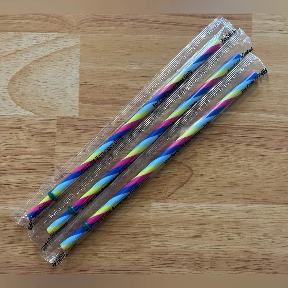 Rare New Starbucks Rainbow Reusable Straws 2024 Limited Edition Sealed Set 3pk